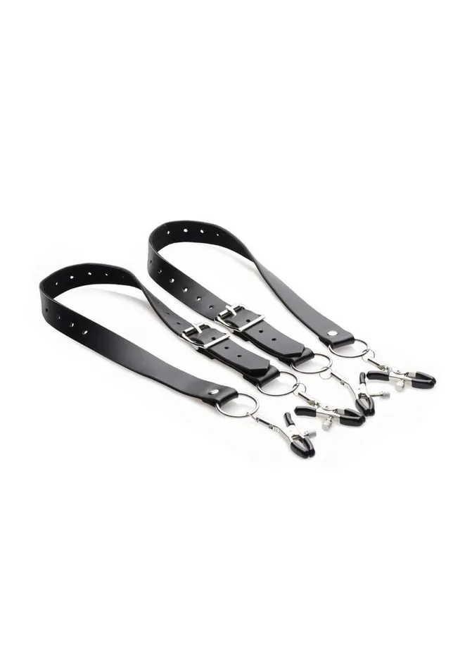 Master Series Female Sex Toys Master Series Spread Labia Spreader Straps with Clitoral Clamps Master Series Female Sex Toys Master Series Spread Labia Spreader Straps with Clitoral Clamps