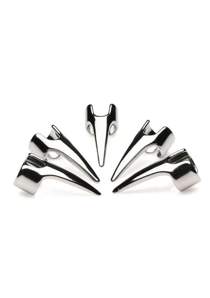 Master Series Male Sex Toys Master Series Clawed Sensation Stainless Steel Play Rings
