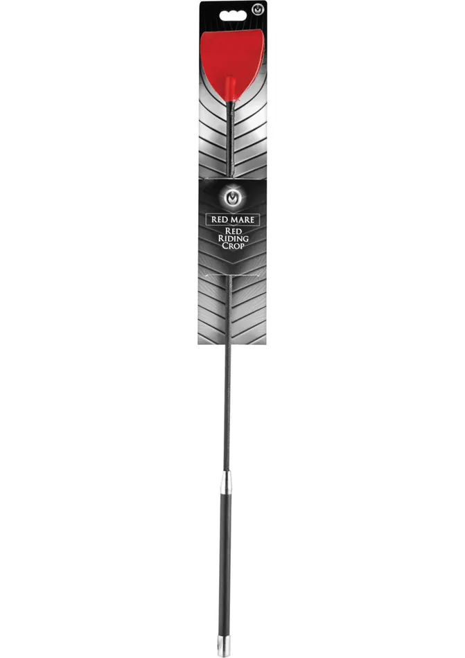 Master Series Restraints Master Series Red Mare Leather Riding Crop