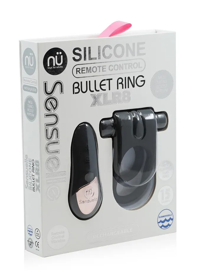 Nu Sensuelle Silicone Bullet Ring Xlr8 Rechargeable Vibrating Cock Ring with Remote Control Nu Sensuelle Male Sex Toys Nu Sensuelle Silicone Bullet Ring Xlr8 Rechargeable Vibrating Cock Ring with Remote Control Nu Sensuelle Male Sex Toys