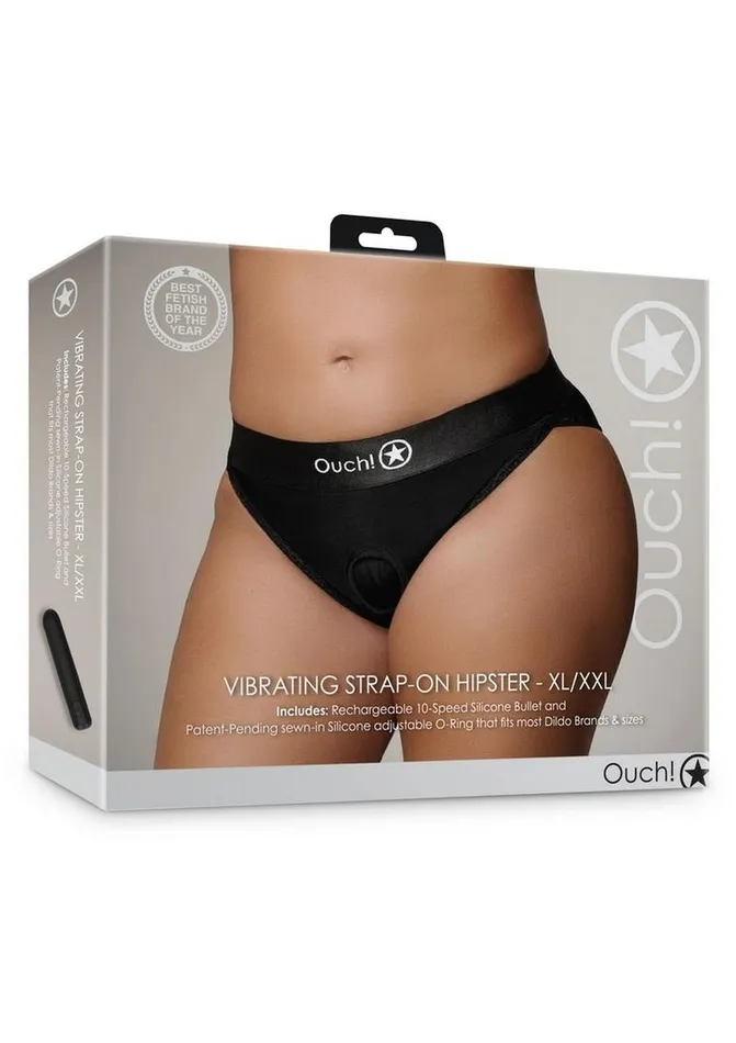 Ouch Female Sex Toys Ouch Vibrating StrapOn Hipster Rechargeable
