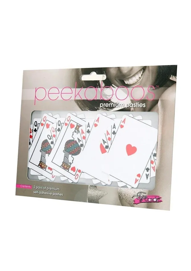 Peekaboo Queens and Aces Pasties PEEKABOO Vibrators
