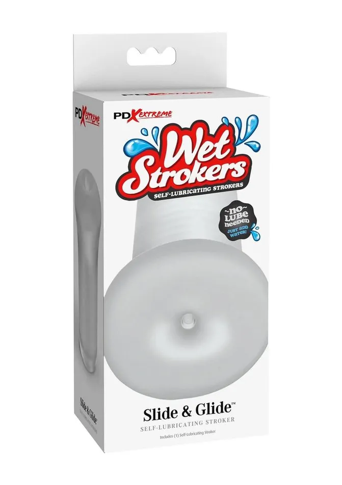 Pipedream Extreme Toyz Male Sex Toys Pdx Extreme Wet Stroker Slide and Glide Frosted Pipedream Extreme Toyz Male Sex Toys Pdx Extreme Wet Stroker Slide and Glide Frosted