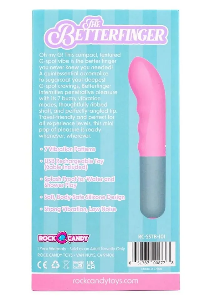 Rock Candy Toys Female Sex Toys Rock Candy The Betterfinger Rechargeable Silicone GSpot Vibrator