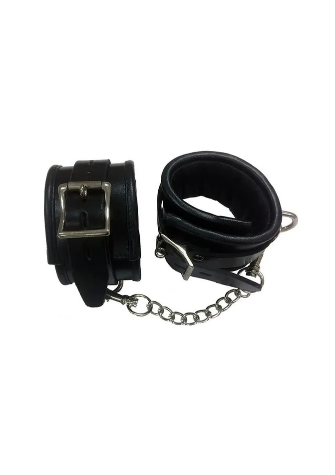 Rouge Restraints Rouge Padded Leather Adjustable Ankle Cuffs