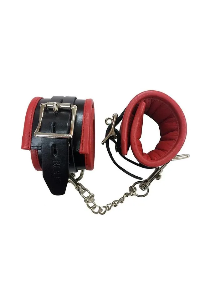 Rouge Restraints Rouge Padded Leather Adjustable Ankle Cuffs
